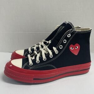 Converse Chuck 70 High Comme des Garcons Play Black Red A01793C Size 8 Men Shoe